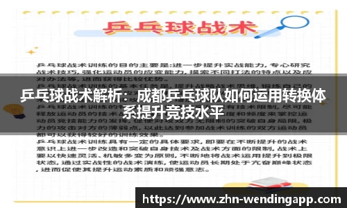 乒乓球战术解析:成都乒乓球队如何运用转换体系提升竞技水平
